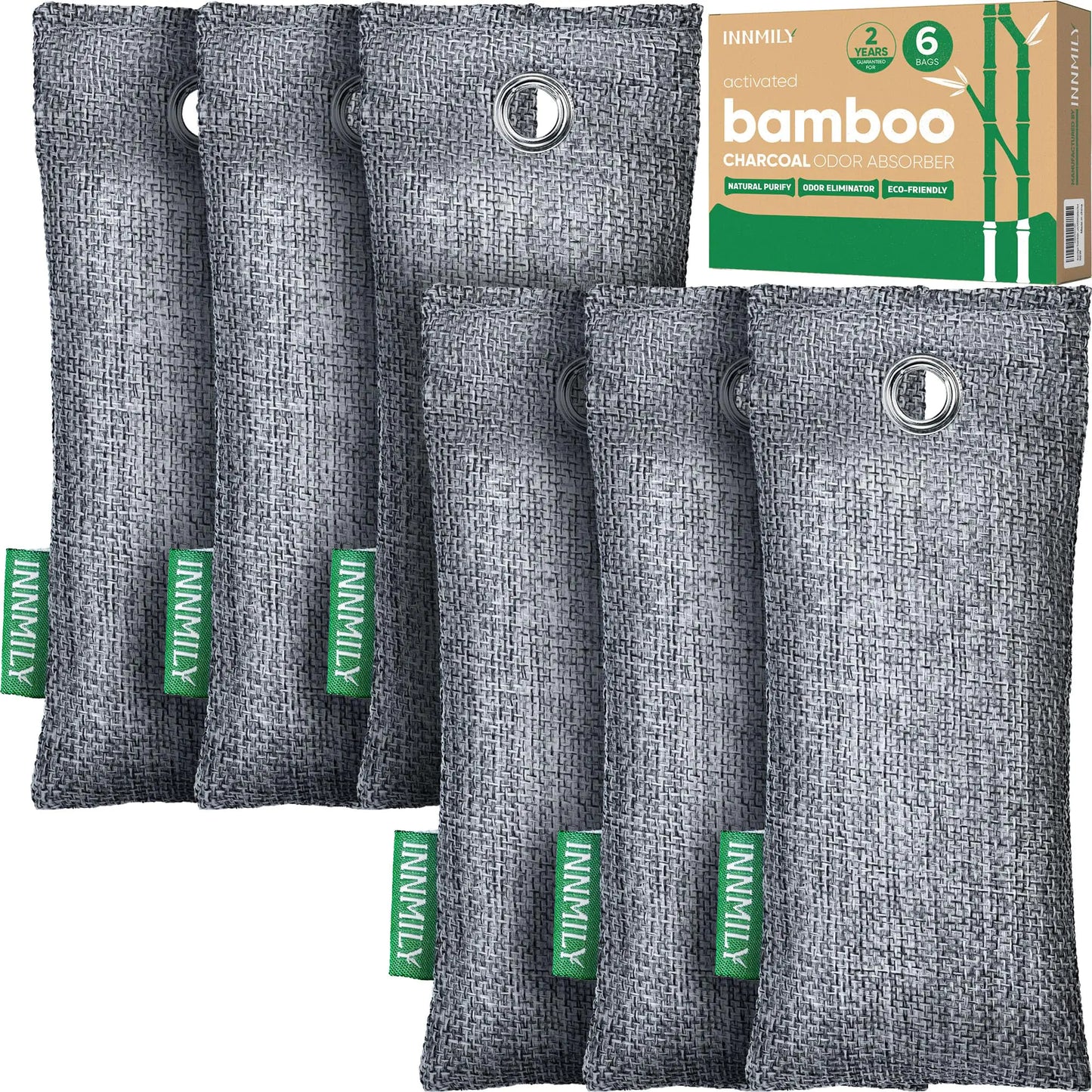 Bamboo Charcoal Air Purifier Bags – 6 Pack