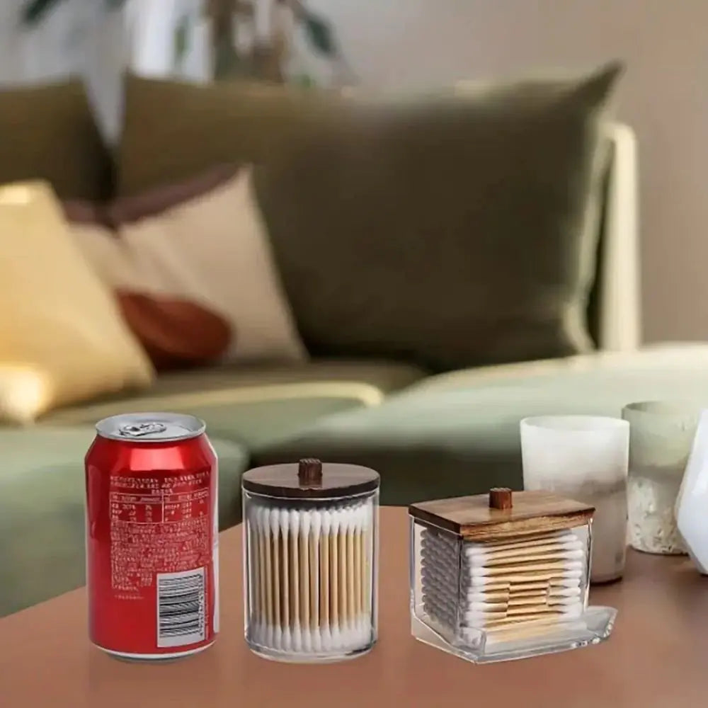 Swab Holder Set – 3pcs with Bamboo Lids