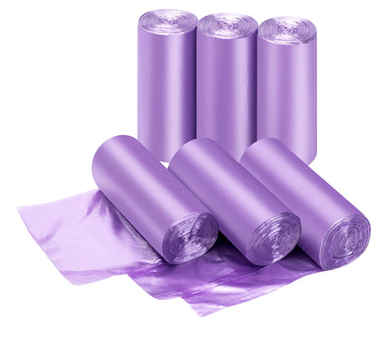 Small Trash Bags – 240 Count (1.2 Gallon, Purple)